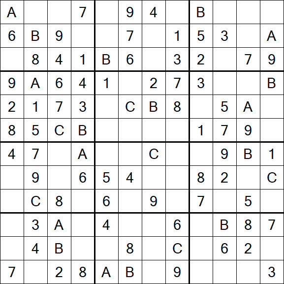 Sudoku 12x12 - Easy