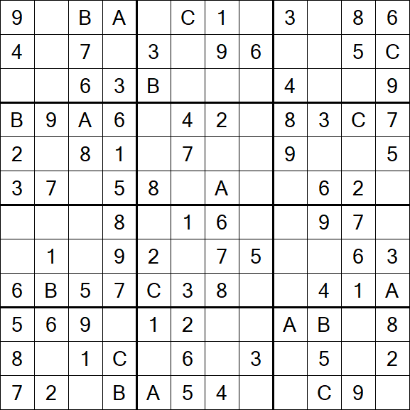 Sudoku 12x12 - Easy