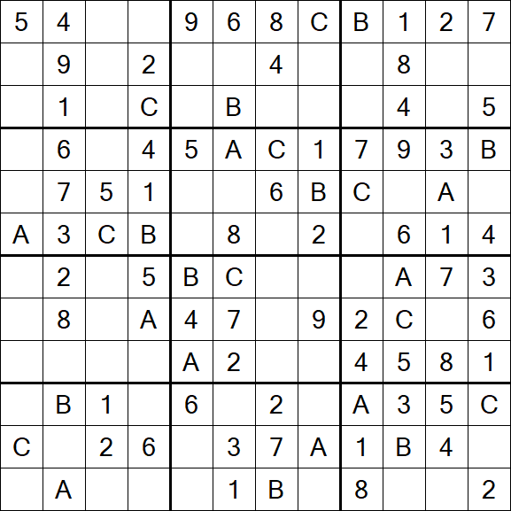 Sudoku 12x12 - Easy