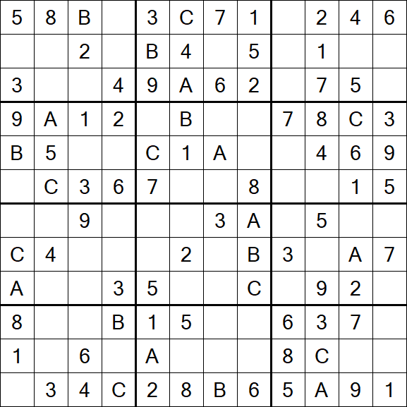 Sudoku 12x12 - Einfach