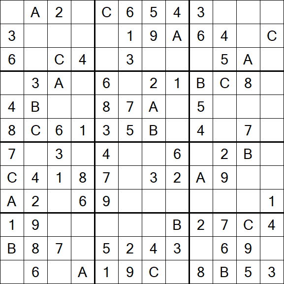 Sudoku 12x12 - Einfach