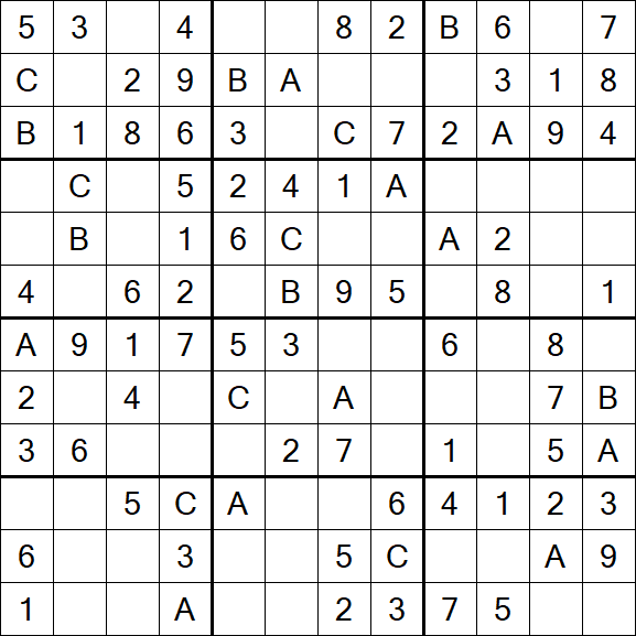 Sudoku 12x12 - Einfach