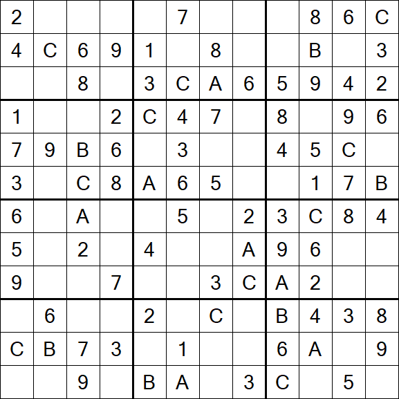 Sudoku 12x12 - Einfach