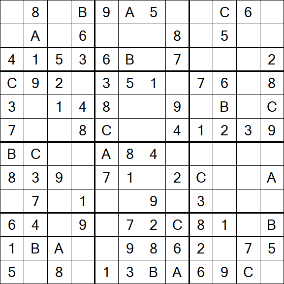 Sudoku 12x12 - Einfach