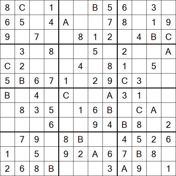 Sudoku 12x12 - Einfach