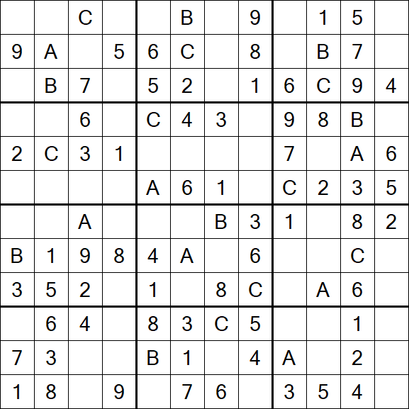 Sudoku 12x12 - Einfach