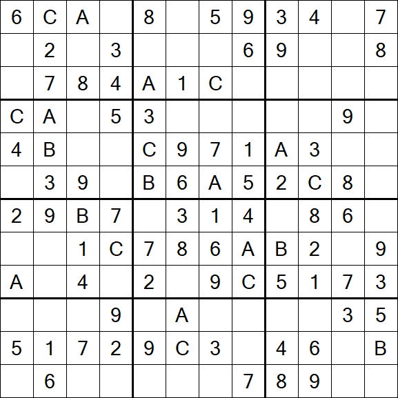Sudoku 12x12 - Einfach