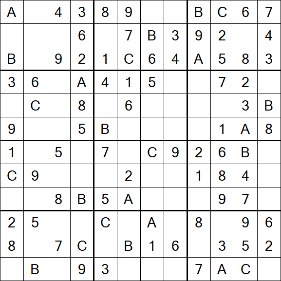 Sudoku 12x12 - Einfach