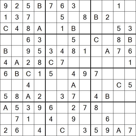 Sudoku 12x12 - Einfach