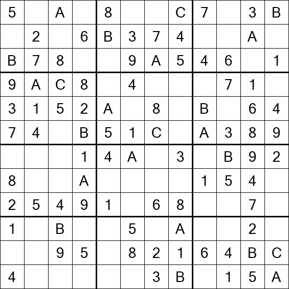 Sudoku 12x12 - Easy