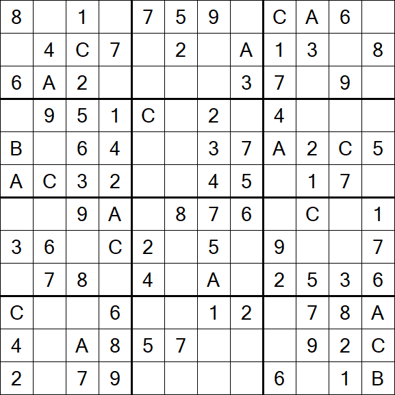 Sudoku 12x12 - Simple