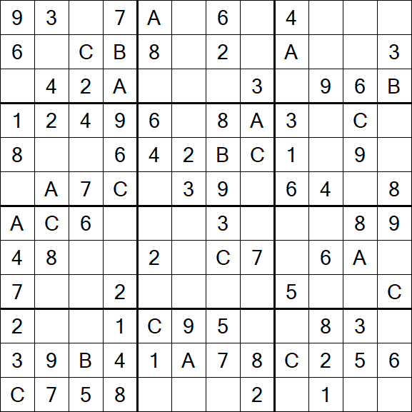 Sudoku 12x12 - Simple