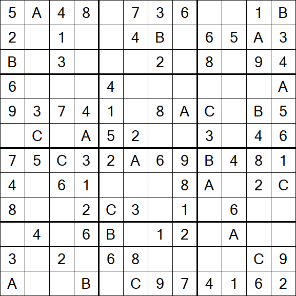 Sudoku 12x12 - Simple