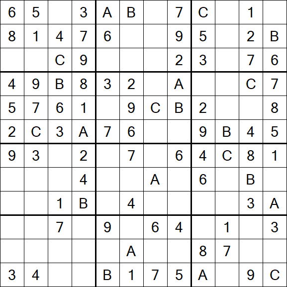 Sudoku 12x12 - Simple