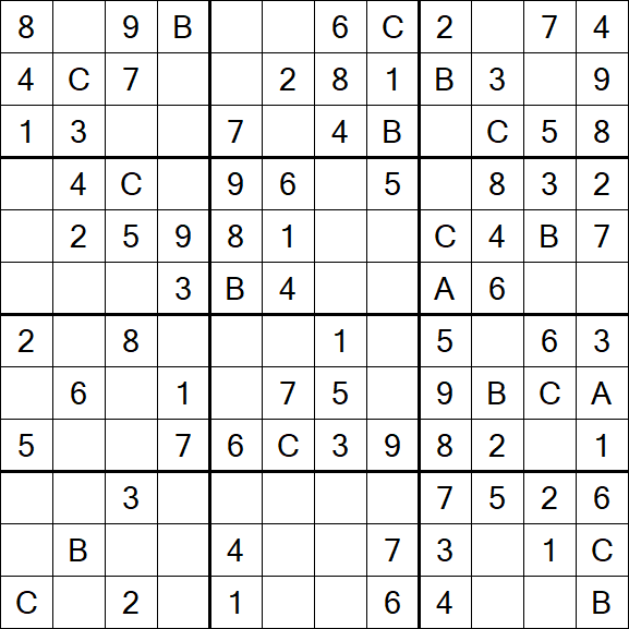 Sudoku 12x12 - Easy