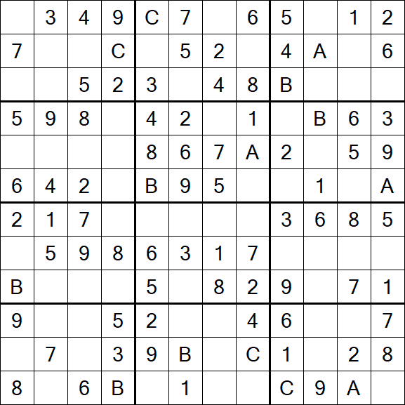 Sudoku 12x12 - Easy