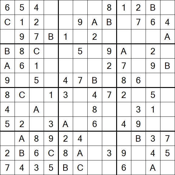 Sudoku 12x12 - Easy