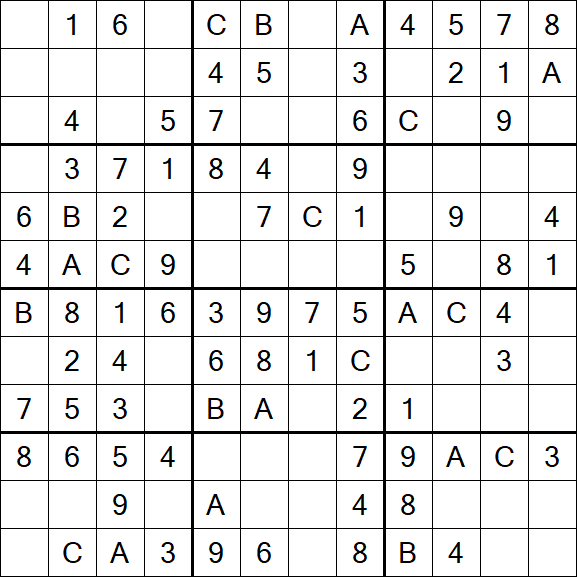 Sudoku 12x12 - Fácil