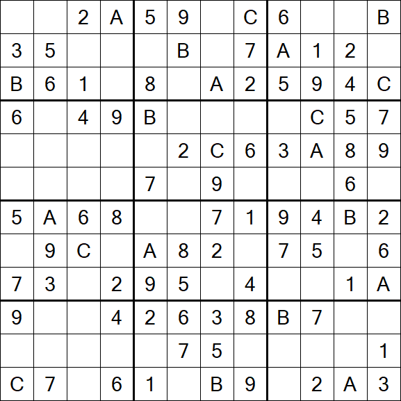 Sudoku 12x12 - Simple