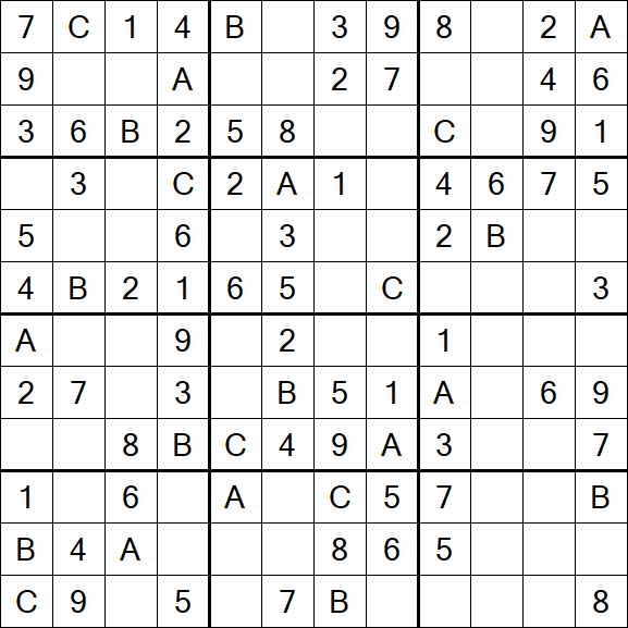 Sudoku 12x12 - Simple