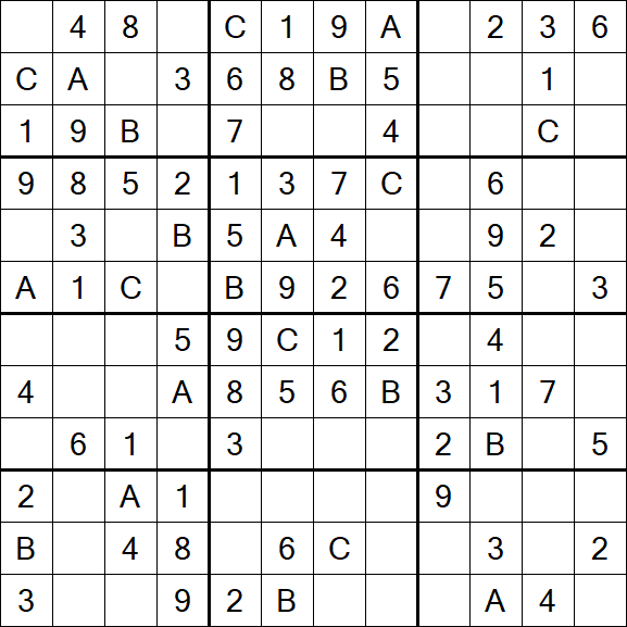 Sudoku 12x12 - Easy