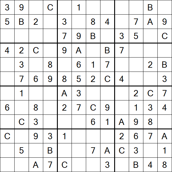 Sudoku 12x12 - Einfach