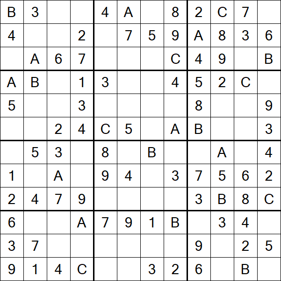 Sudoku 12x12 - Einfach