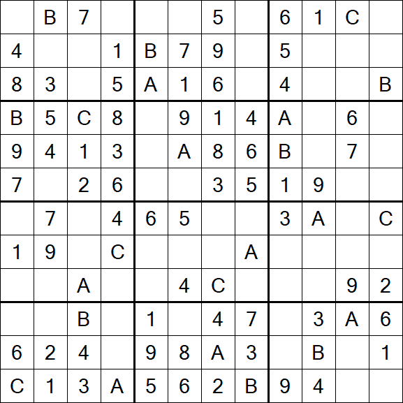 Sudoku 12x12 - Einfach