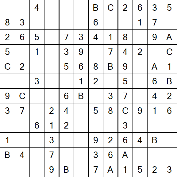 Sudoku 12x12 - Einfach