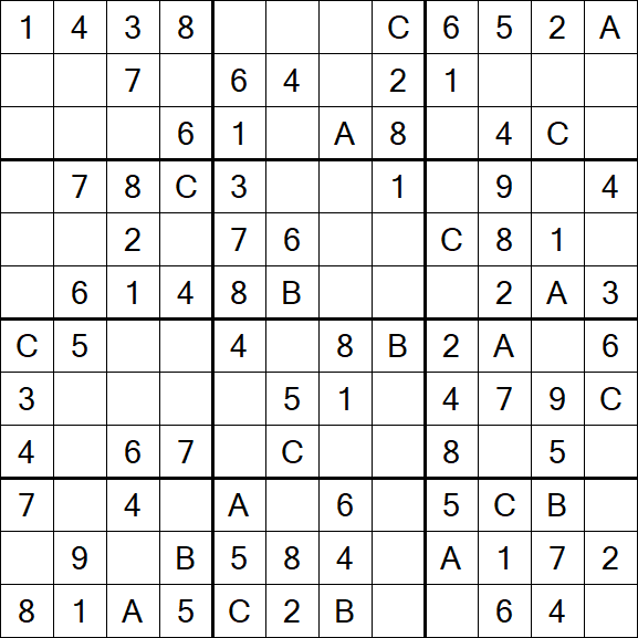 Sudoku 12x12 - Simple