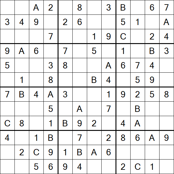 Sudoku 12x12 - Simple