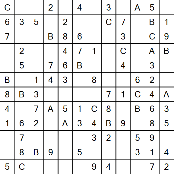 Sudoku 12x12 - Simple