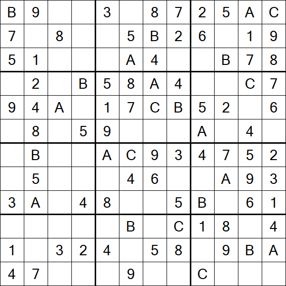 Sudoku 12x12 - Simple