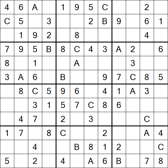Sudoku 12x12 - Simple