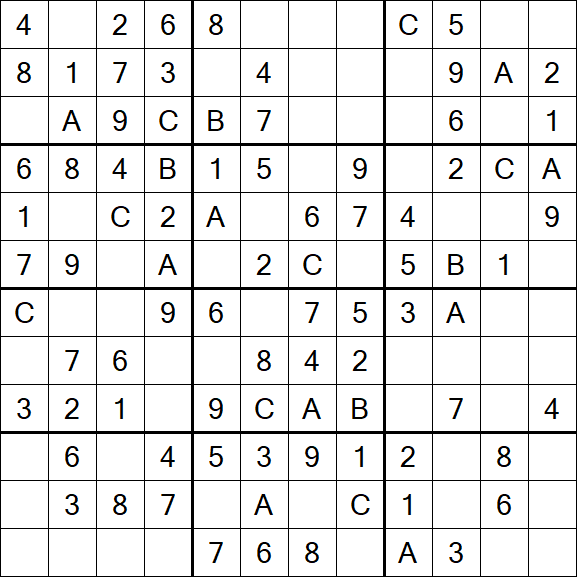 Sudoku 12x12 - Simple