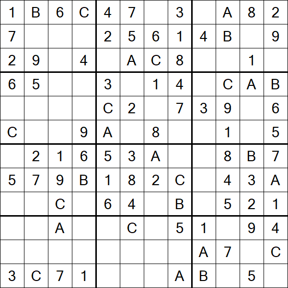 Sudoku 12x12 - Simple