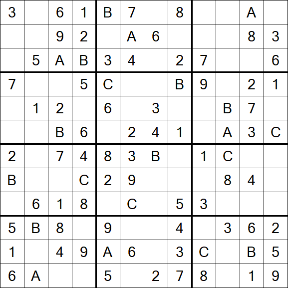 Sudoku 12x12 - Easy