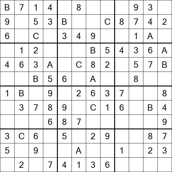 Sudoku 12x12 - Fácil