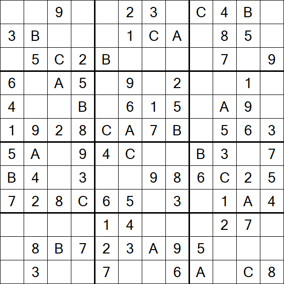 Sudoku 12x12 - Fácil