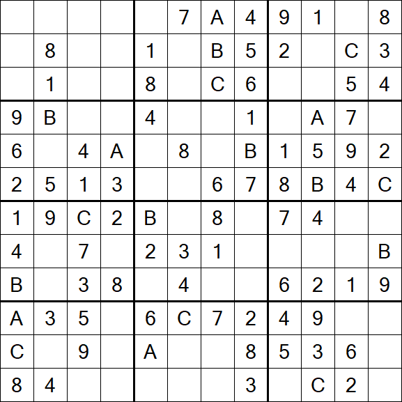 Sudoku 12x12 - Fácil