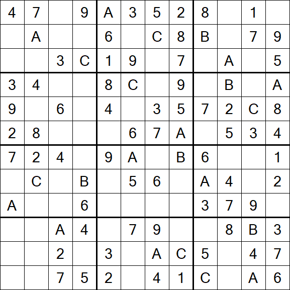 Sudoku 12x12 - Simple