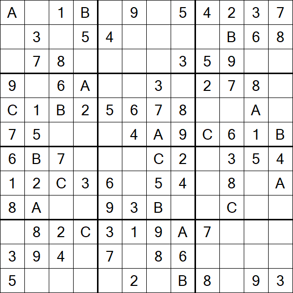 Sudoku 12x12 - Simple