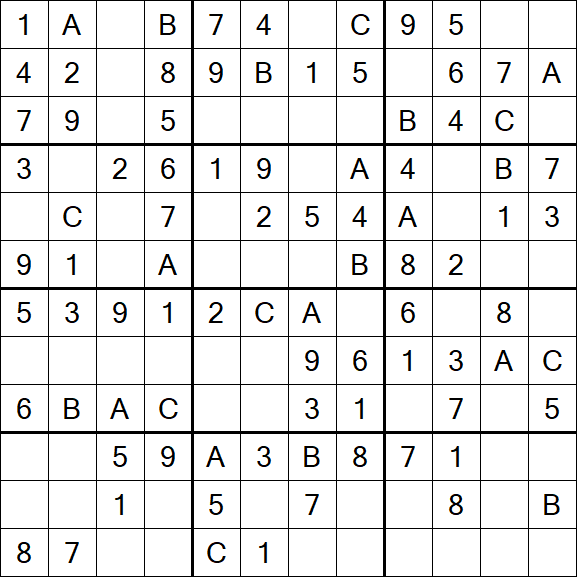 Sudoku 12x12 - Simple