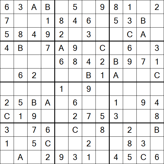 Sudoku 12x12 - Simple