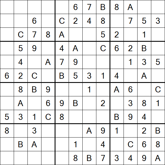 Sudoku 12x12 - Simple