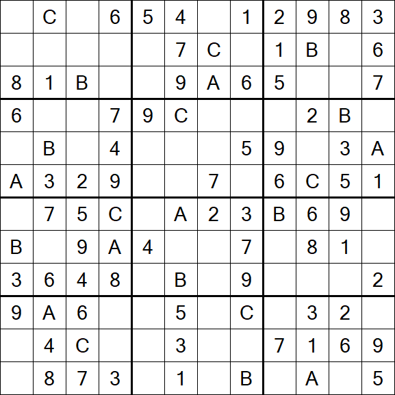Sudoku 12x12 - Simple