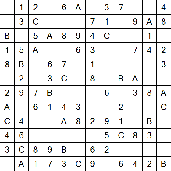 Sudoku 12x12 - Simple