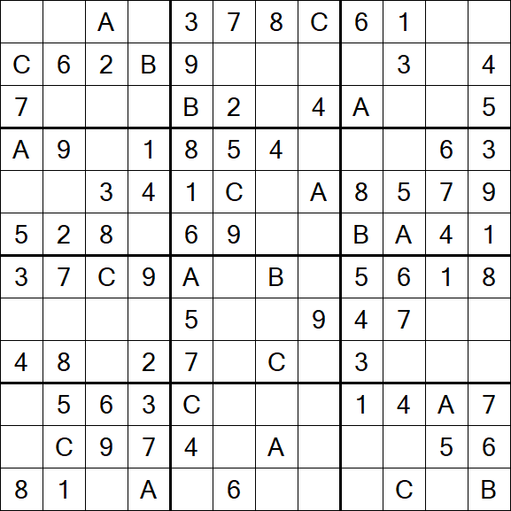 Sudoku 12x12 - Simple