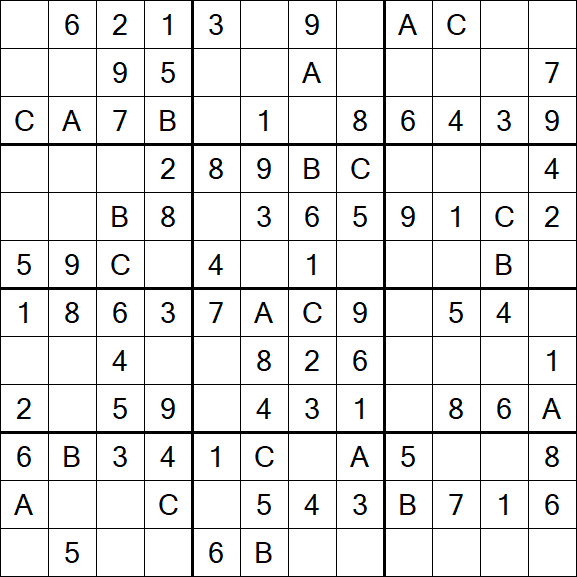 Sudoku 12x12 - Simple