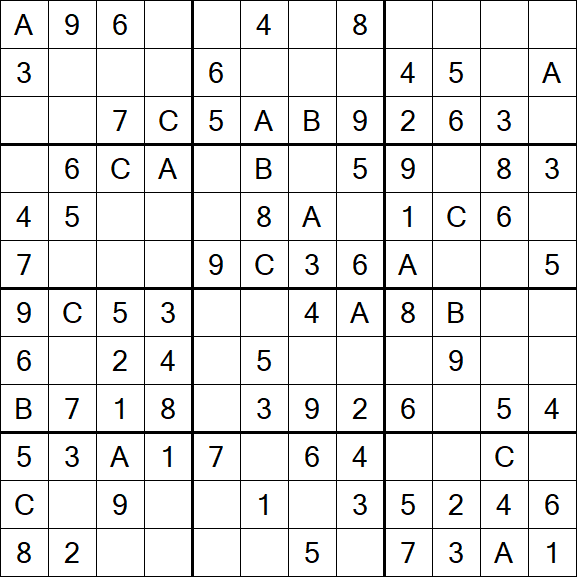 Sudoku 12x12 - Easy